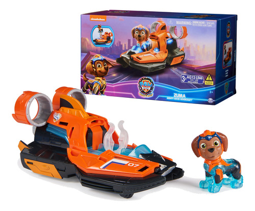 Paw Patrol Jet Boat Con Figura De Accion De Zuma Mighty Pups