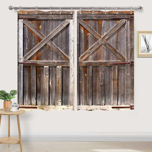 Cortinas  Rústicas Para Ventana De Cocina, De Madera, Fr2dc