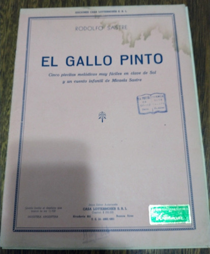 Partitura El Gallo Pinto De Rodolfo Sastre 