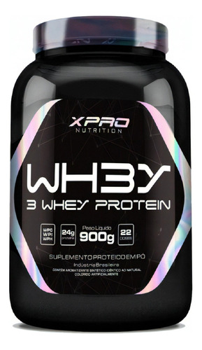 Suplemento em pó XPro Nutrition  3W Whey Protein 3W proteínas Whey Protein 3W sabor  chocolate em pote de 900g