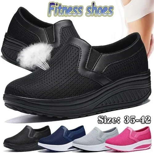 Transpirable Malla Zapatos Cómodos Plataforma Fitness Zapati Transpirable Malla Zapatos Cómodos Plataforma Fitness Zapati