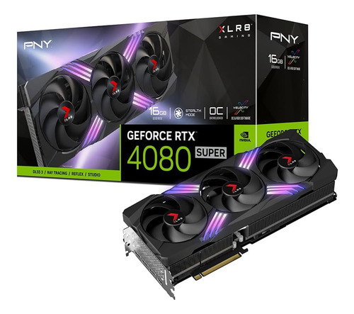 Tarjeta De Video Pny Rtx 4080 Super Xlr8 Rgb Oc 16gb Gddr6x