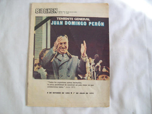 Revista Billiken . Año 55 . N° 2845 . Juan Domingo Peron