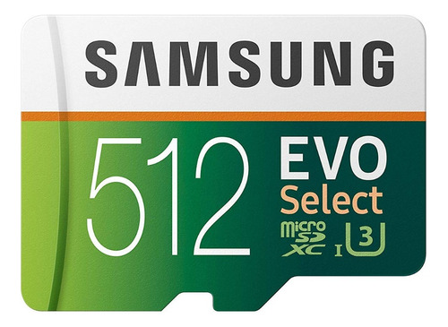 Tarjeta de memoria Samsung MB-ME512GA/AM  Evo Select con adaptador SD 512GB
