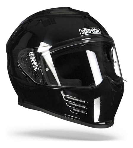 Casco De Moto Simpson Venom P2 Negro Brillante