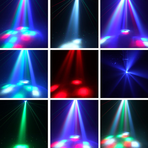 Luz Led De Fiesta 3 En 1 Con Láser Y Efecto Estroboscópico