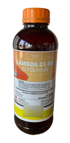 Lambda 25 Me Insecticida 1 Lt Sigma Agro Lambdacialotrina