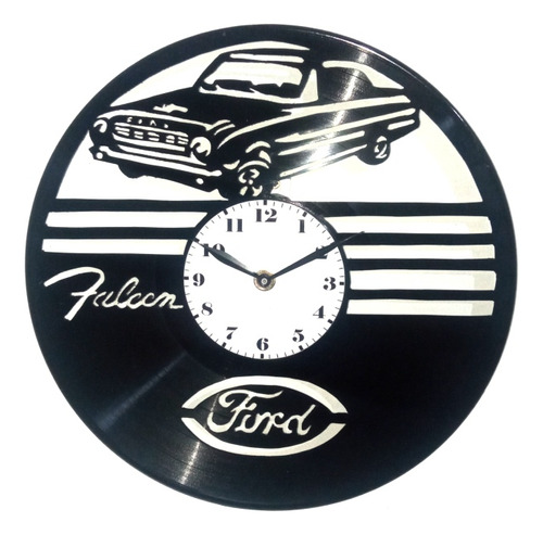 Reloj De Pared En Disco De Vinilo De Ford Falcon