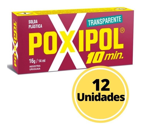 Pack 12 Unidades Poxipol® 10' Transparente 14 Ml.