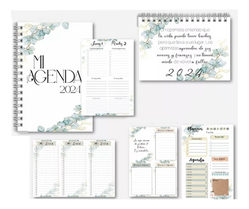 Agenda Semanal Planner Regalos 2024 Pdf 100% Editable Mod1