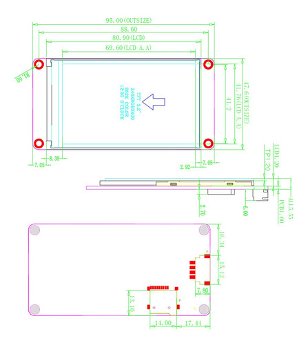 Pantalla Táctil Nextion Mejorada De 3.2 Pulgadas, 400x240, H