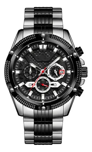 Reloj G-force Gf8021 Cronografo Funcional Acero + Estuche