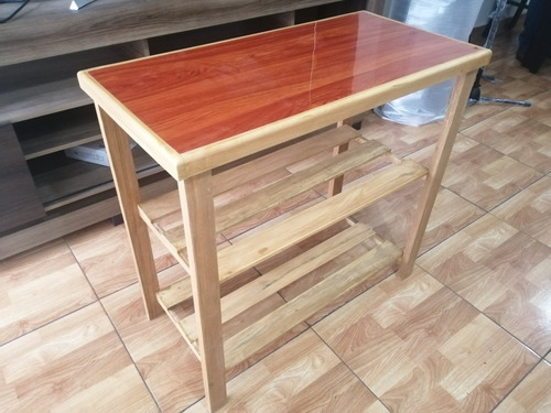 Imagen 2 de 10 de Mesa De Madera Con Formica