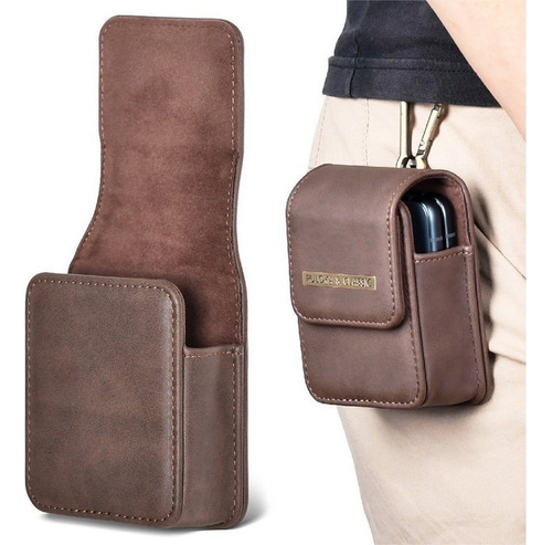 Funda For Samsung Galaxy Z Flip3 Bolsa De Cuero Con Gancho