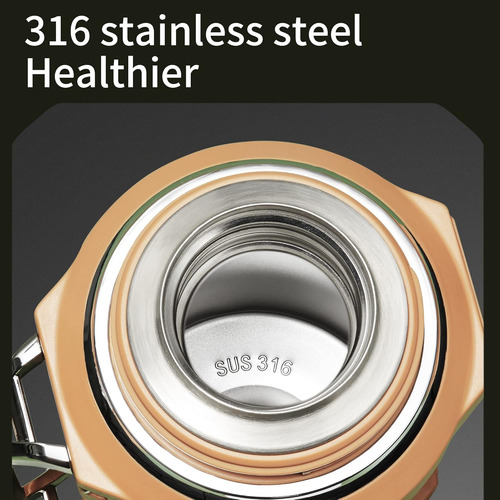 Termo De Café 2qt Stainless Steel, Aislamiento 24h, Camping