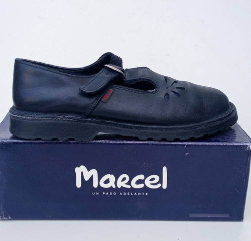 Zapato Colegial Marcel De Cuero Negro Guillermina T.36 Usad
