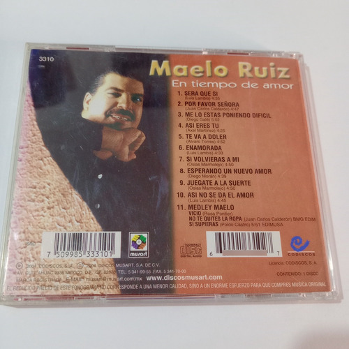 Maelo Ruiz Cd Álbum Salsa Tiempo De Amor Musart Cd Estándar (Usado)