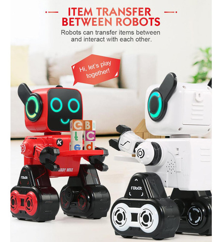 Rc Robot Inteligente Acción Música Led Ojos Programable