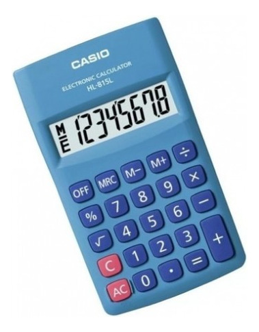 Calculadora Casio Hl815 Azul 8 Digitos