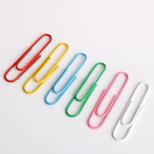 Clips Metálicos De Colores Surtidos Pack 300 Und 50mm Color Clip Metelico