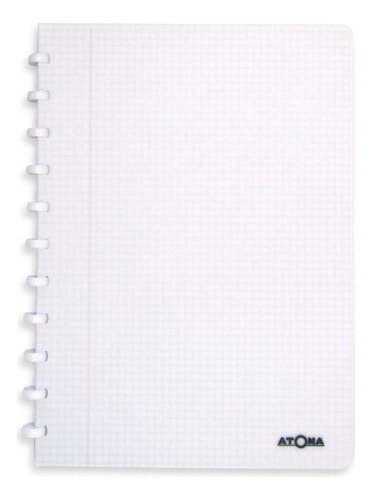 Caderno De Discos Atoma Poly A4 Branco Quadriculado