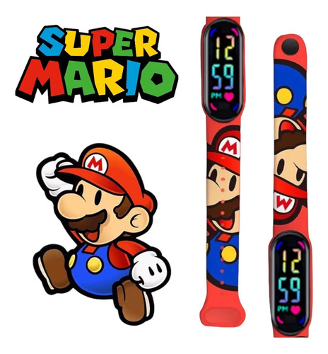 Reloj Mario Bros Para Niños - Reloj Digital Led