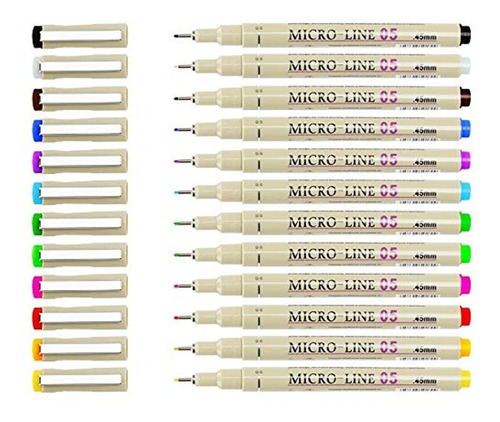 Set De Bolígrafos De Tinta,12 Colores.marca Pyle