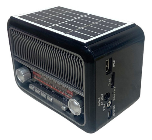 Radio Am/fm/usb/bt Fox Tech Recargable Incluye Panel Solar