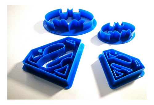 Imagen 3 de 6 de Molde Cortante X4 Superhéroes Superman Batman Belgrano