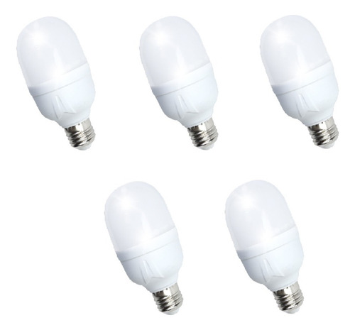 Foco Led Ahorrador 10w 900lm Interiores Hogar E27 5 Piezas