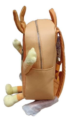 Bolso Minimochila Bingo Original Bluey Backpack Niños Dama Naranja Liso Liso Naranja