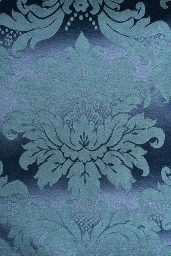 Tecido Jacquard Medalhão Azul Marinho E Turquesa 1m X 2,8m 