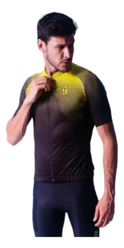 Camisa Ciclismo Masculina Ultracore Joint Preto/amarelo