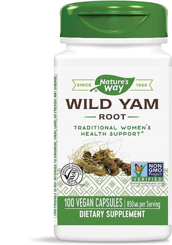 Natures Way Wild Yam Root 100 Vegan Cap
