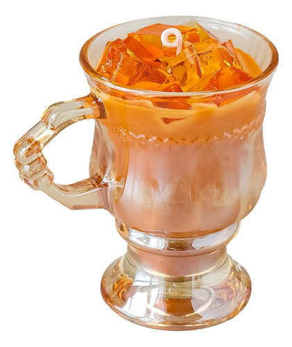 Vela Perfumada Con Tazas De Café En Vidrio Con Soporte Y Man