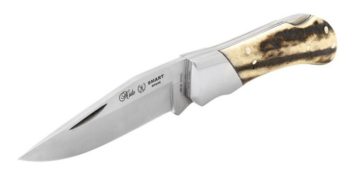 Navaja Miguel Nieto Modelo Smart, Con Mango Asta De Ciervo Color Beige Con Café