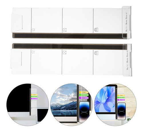 Tablero De Notas Transparente Para Monitor De 6 Piezas: Pant