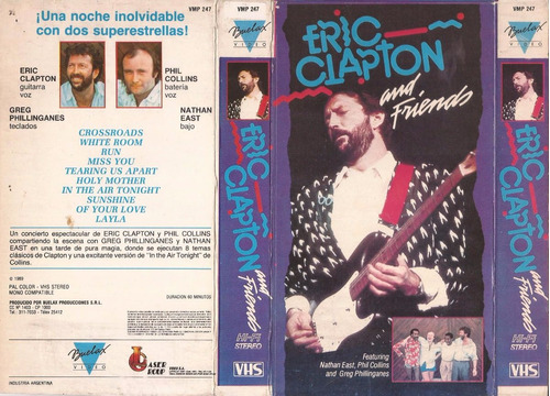 Eric Clapton And Friends Vhs Original