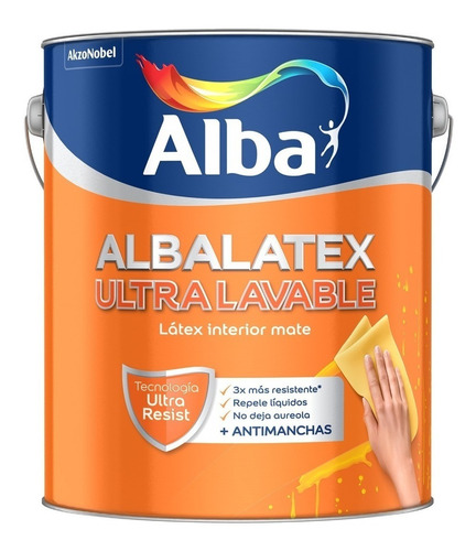 Albalatex Ultra Lavable 10 Lts Latex Super Lavable Alba