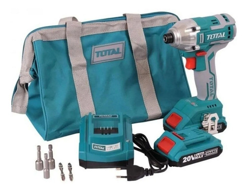 Imagen 2 de 7 de Atornillador De Impacto Total 1/4 20v Brusheless +2 Baterias