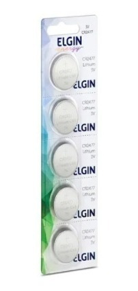 15 Baterias Pilhas Elgin Cr2477 04 Cartelas Com 5 Un