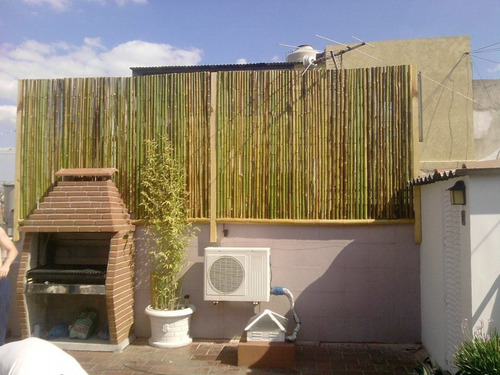 Cerco De Caña De Bambu Tacuara 1m Base X 070 Altura