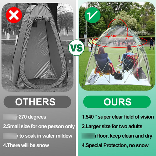 Carpa Transparente Grande Para 2 Personas Impermeable Y Id
