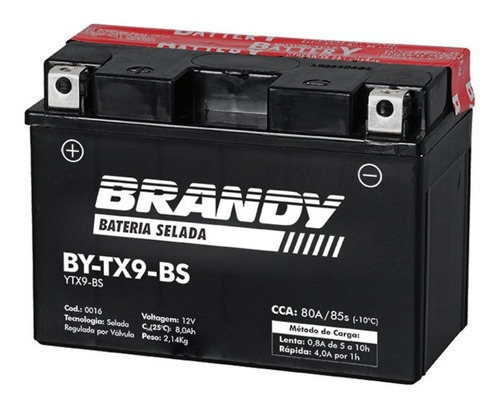 Bateria Brandy Ytx9bs Kansas150 Prima150 Mirage Daytona Zx9r