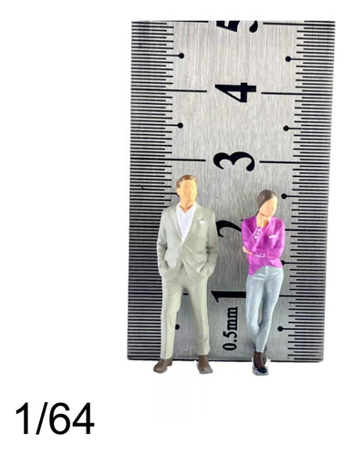 Figuras De Hombres Y Escala 1:64, 2 Piezas, Modelo De Gris