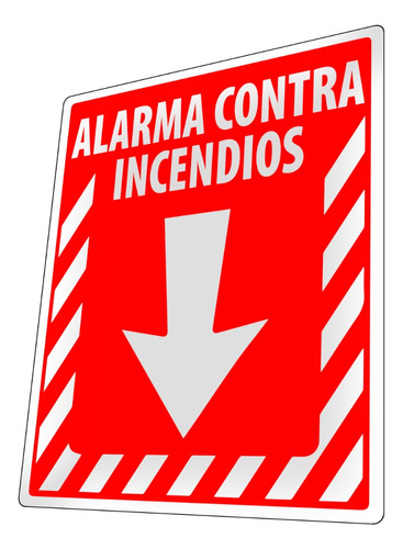 Letrero Alarma Contra Incendio Señalética Seguridad Bomberos