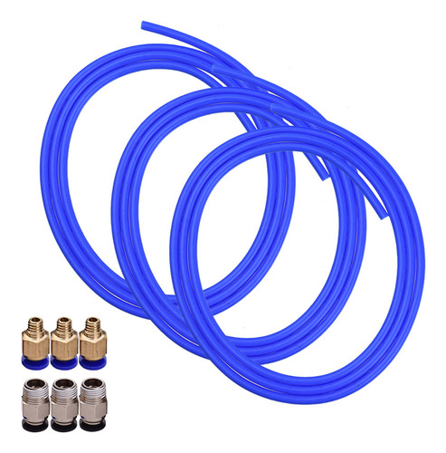 Kit Ptfe Blue Pipe 3 Piezas De 1 M. Conectores Pc4-m6.pc4-01