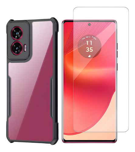 Capa Capinha Para Edge 50 Fusion + Pelicula Hydrogel Hd