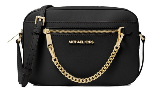 Cartera Crossbody Michael Kors- Jet Set Item LG Chain Black