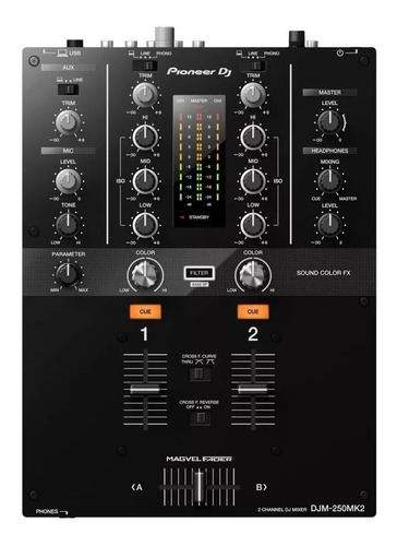 Mixer Dj Pioneer Djm-250mk2 2ch C/placa Audio Incorp